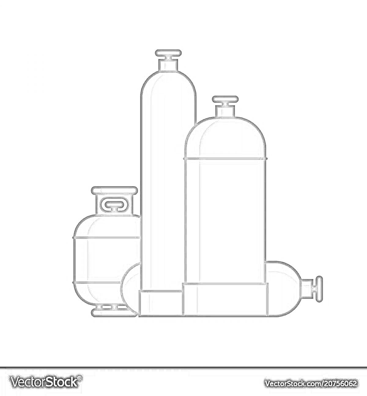 Газовые баллоны различных размеров