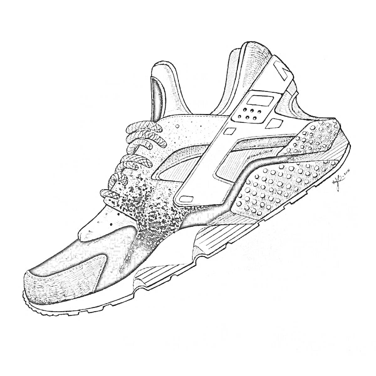На раскраске изображено: Обувь, Спорт