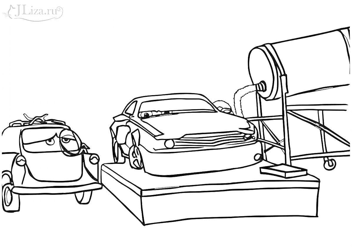 На раскраске изображено: Ремонт, Оборудование, Мультипликация