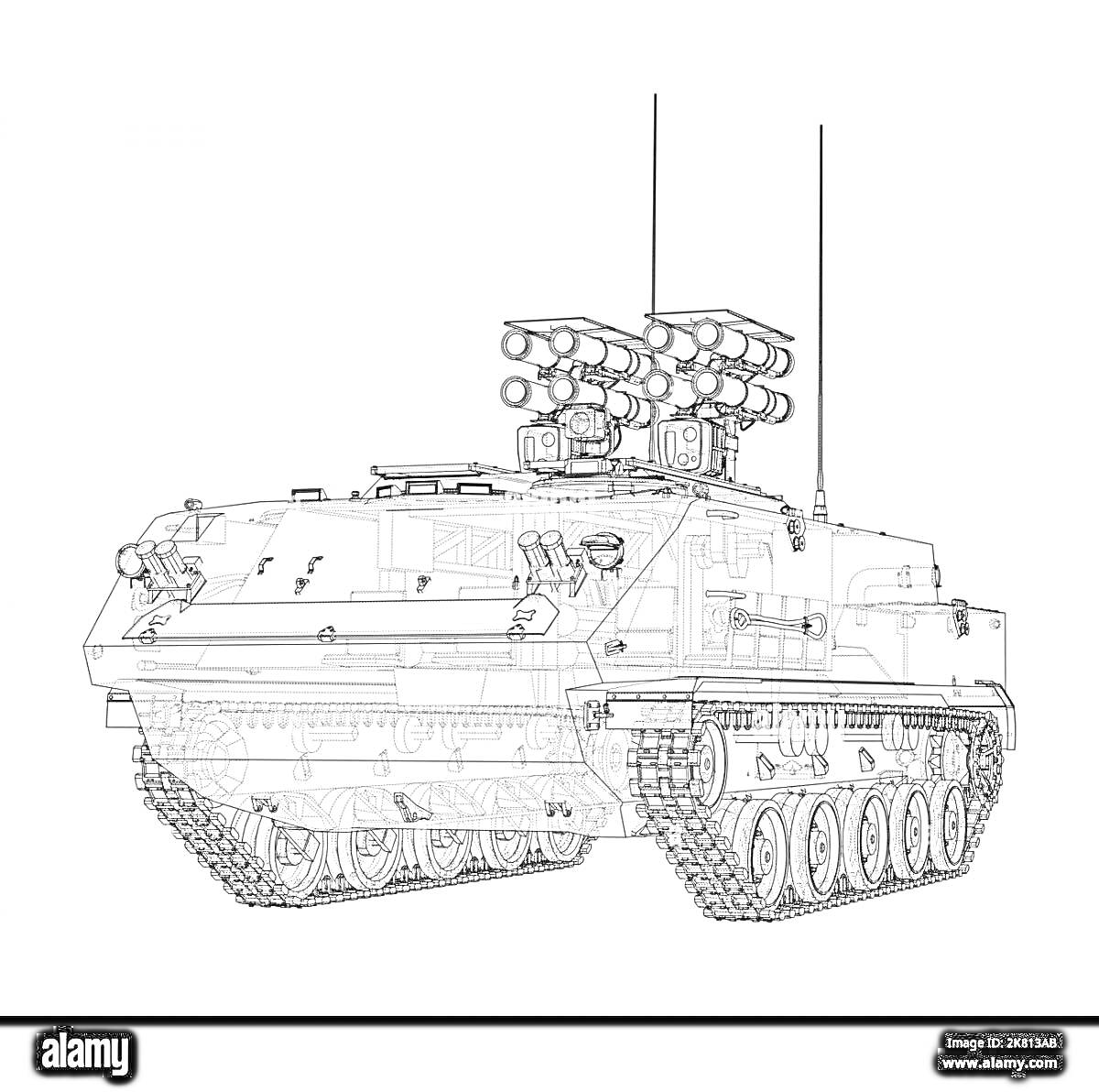 На раскраске изображено: БМП-2, Военная техника, Гусеницы, Антенны, Бронетехника, Армия, Оружие