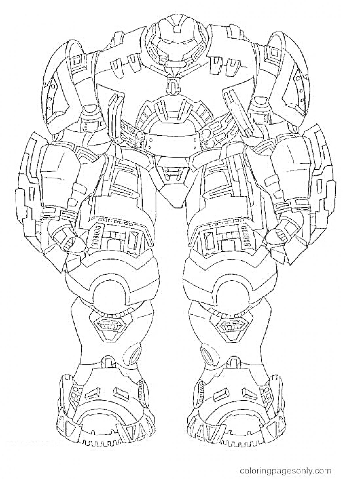 Раскраска Лего Халк Бастер в боевой броне