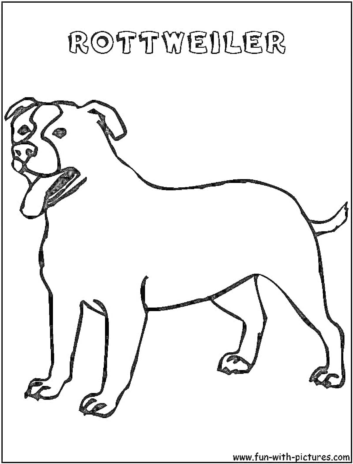 На раскраске изображено: Собака, Животные, Для детей, Арт, Контурные рисунки