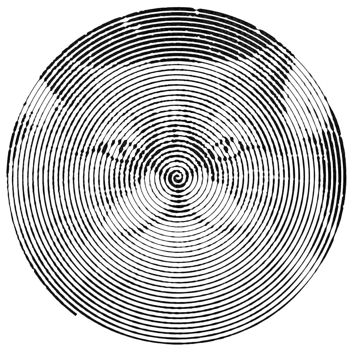 На раскраске изображено: Спираль, Оптическая иллюзия, Круги