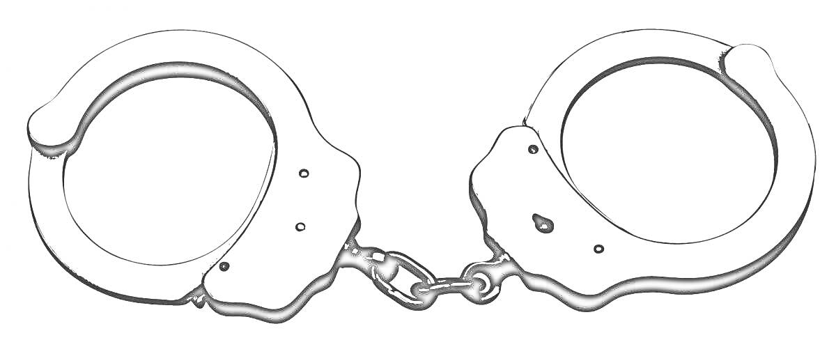 Наручники с маленькой цепочкой для раскраски
