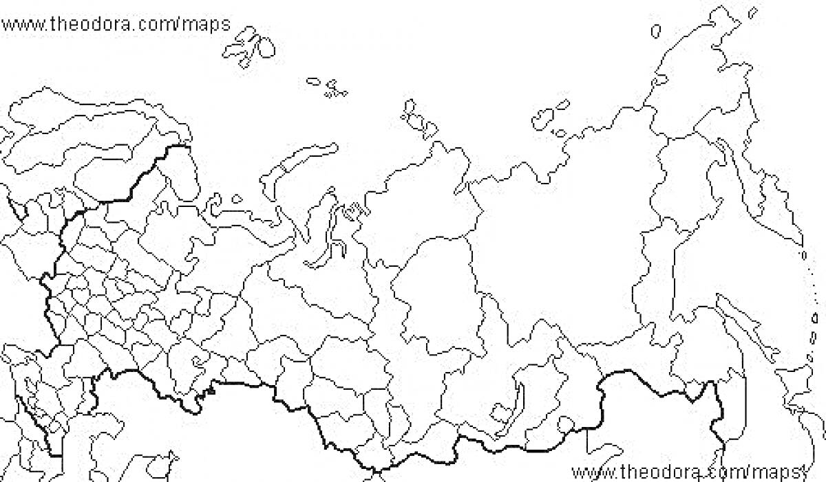 На раскраске изображено: СССР, Карта, Границы, Области, География, Контурная карта, Советский союз