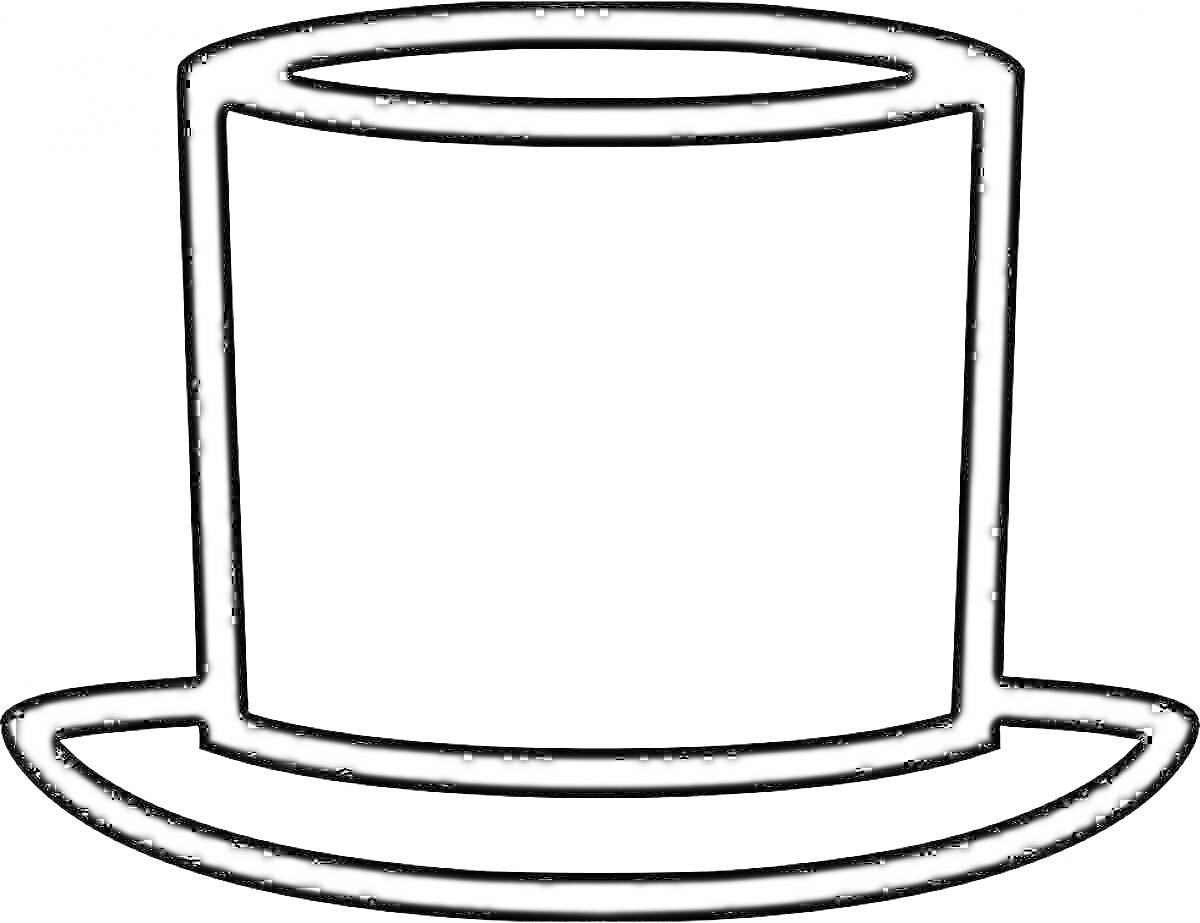 Раскраска Цилиндрическая шляпа