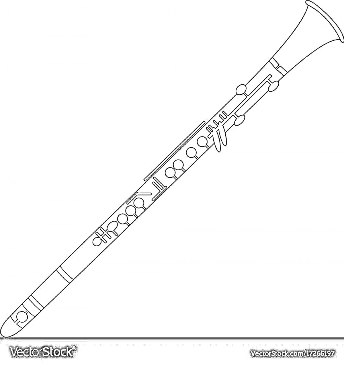 На раскраске изображено: Флейта, Мундштук, Клапаны, Музыкальные инструменты