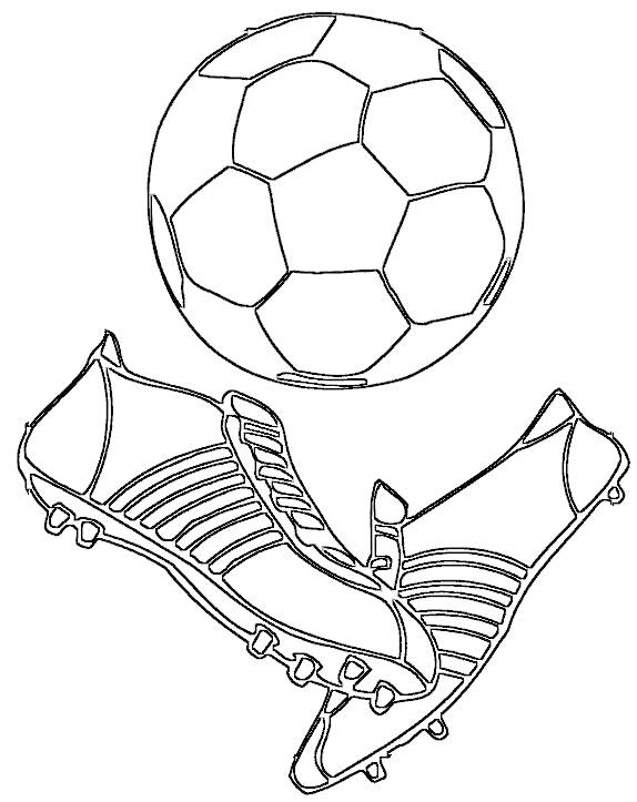 Футбольный мяч и футбольные бутсы