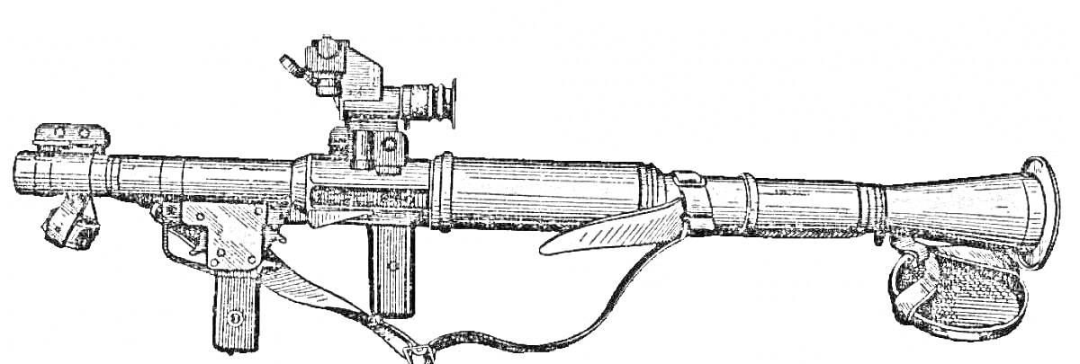 На раскраске изображено: Базука, Оружие, Прицел, Ремень, Рюкзак, Военное оборудование, Артиллерия