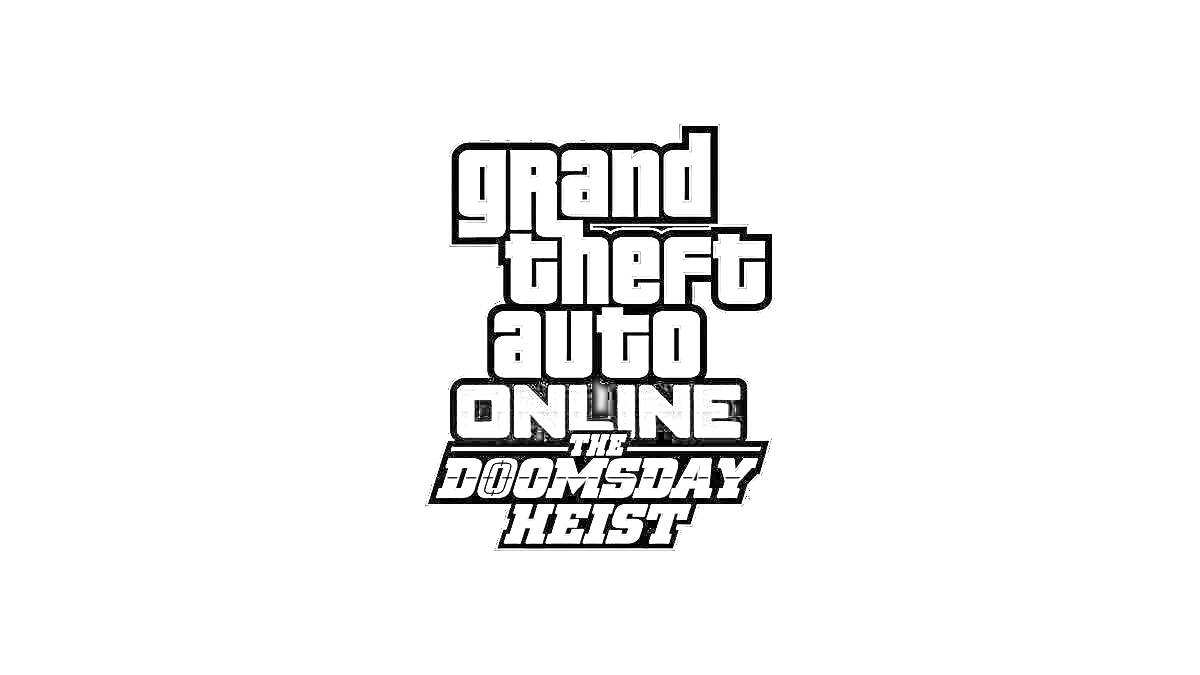 Раскраска Логотип Grand Theft Auto Online: The Doomsday Heist