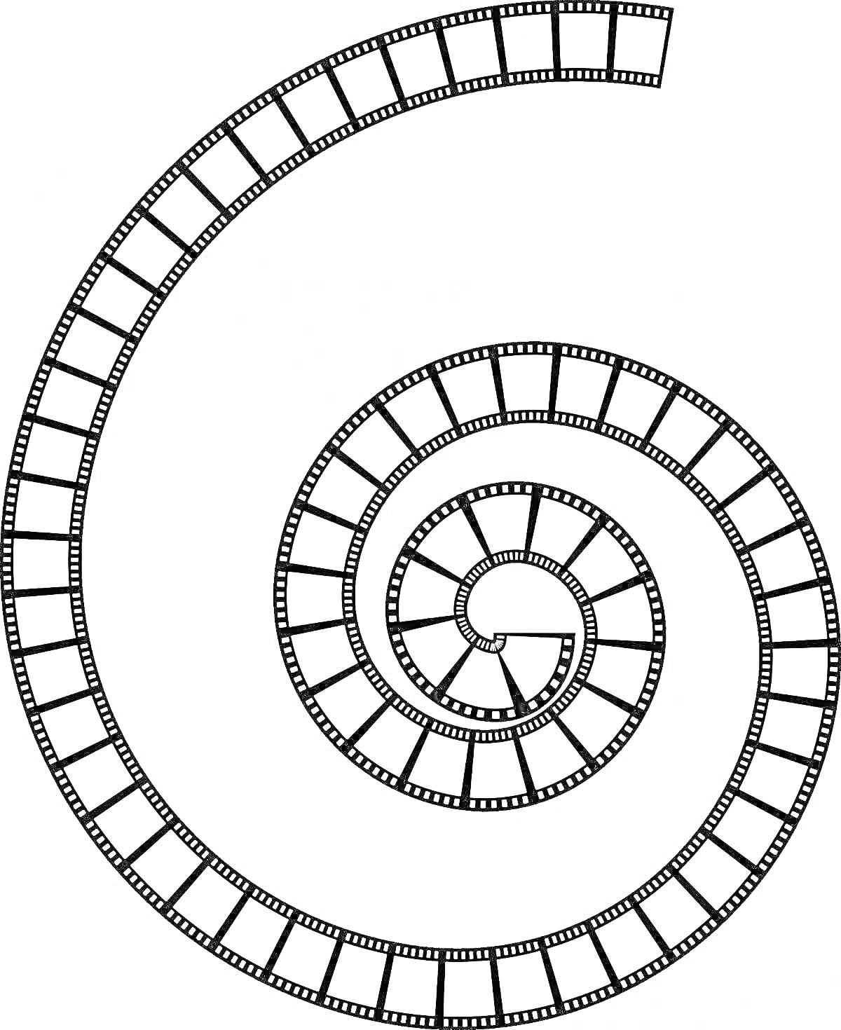 На раскраске изображено: Спираль, Кинопленка