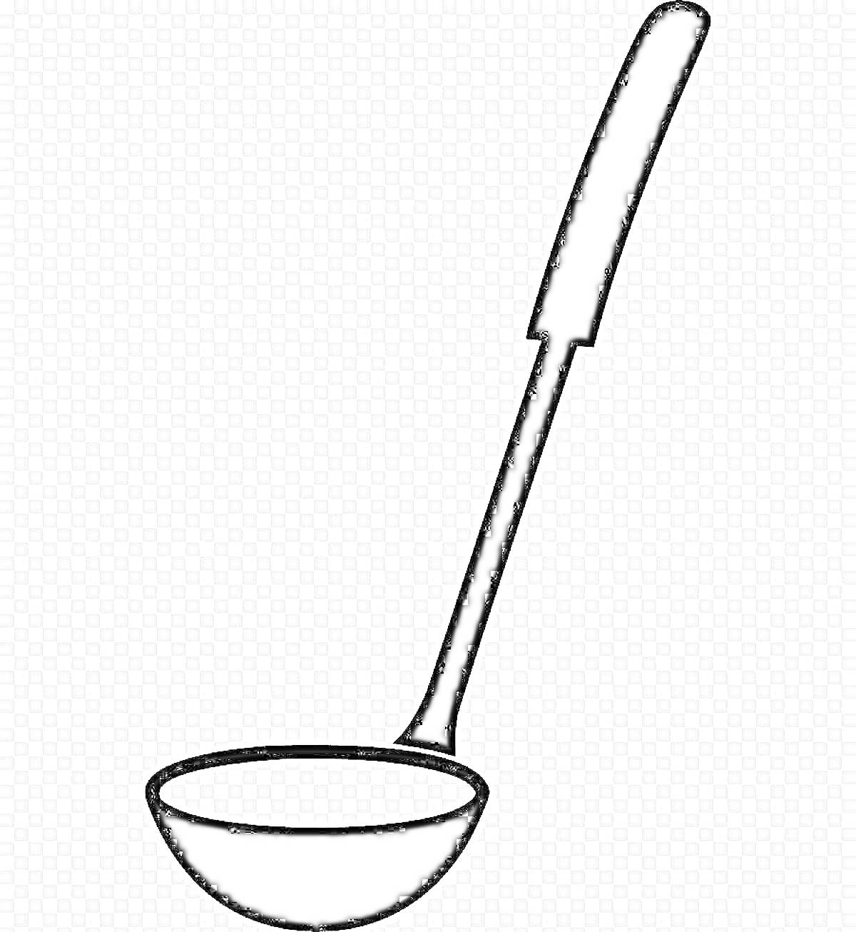 Раскраска Половник с длинной ручкой