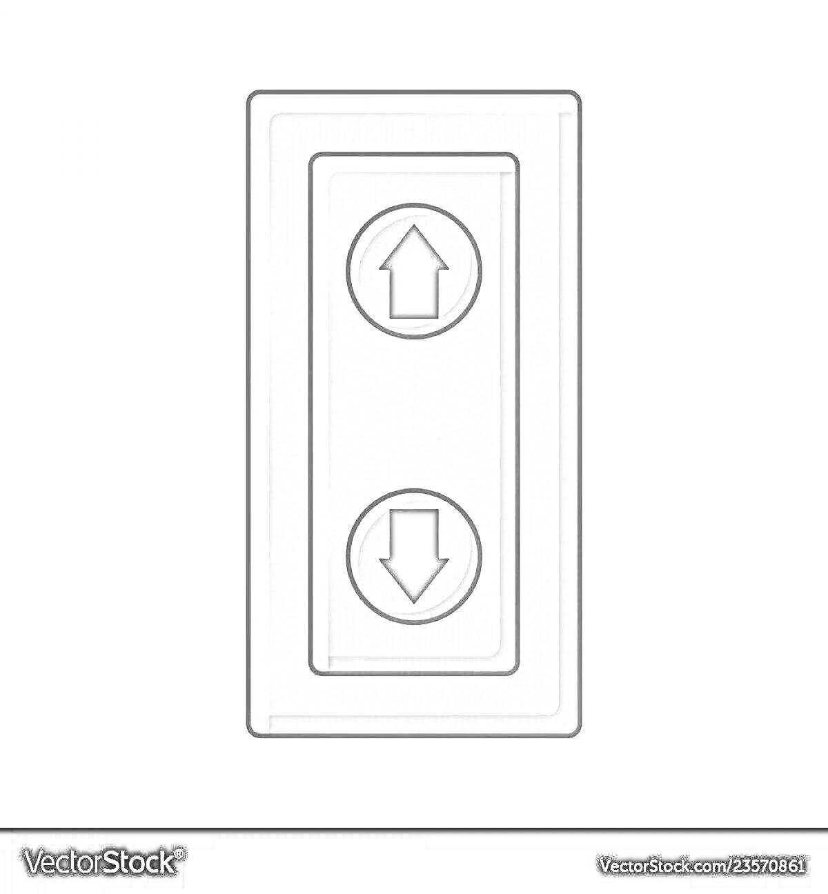Раскраска Кнопки лифта с указателями направления вверх и вниз