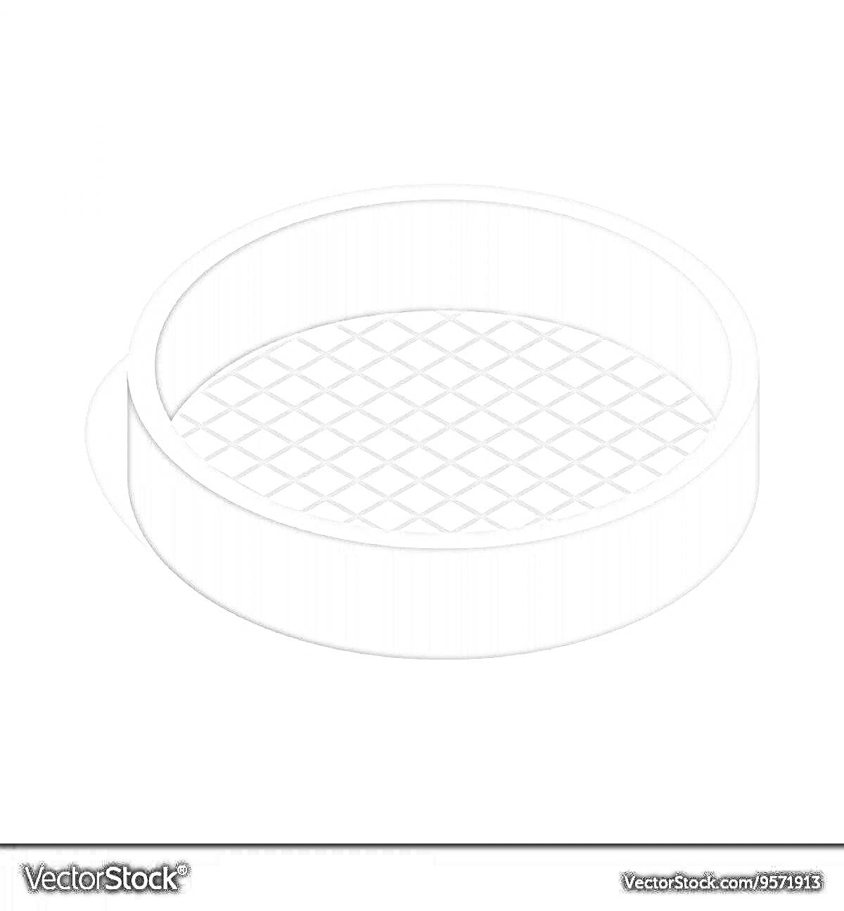 Раскраска Круглое сито с сеткой