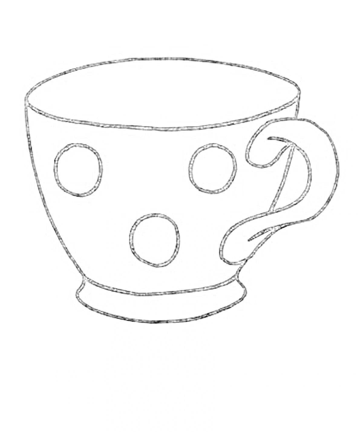 Раскраска - Чашка с круглыми узорами