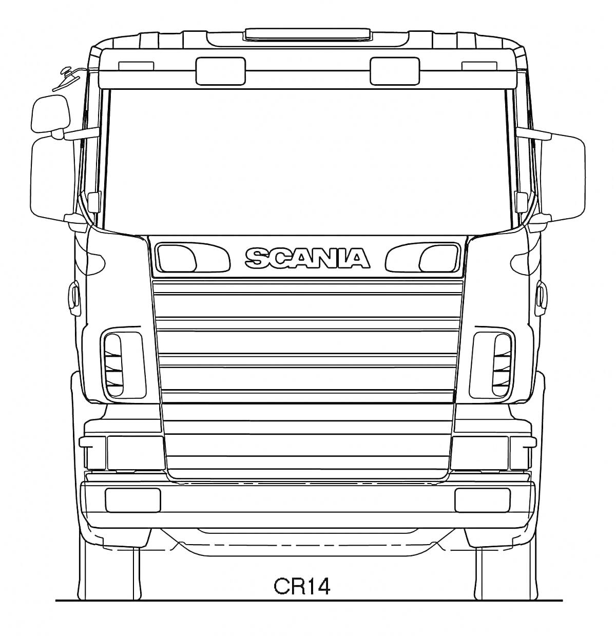 На раскраске изображено: Scania, Транспорт