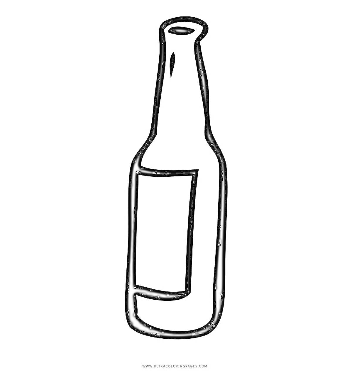 На раскраске изображено: Бутылка, Этикетка, Напиток
