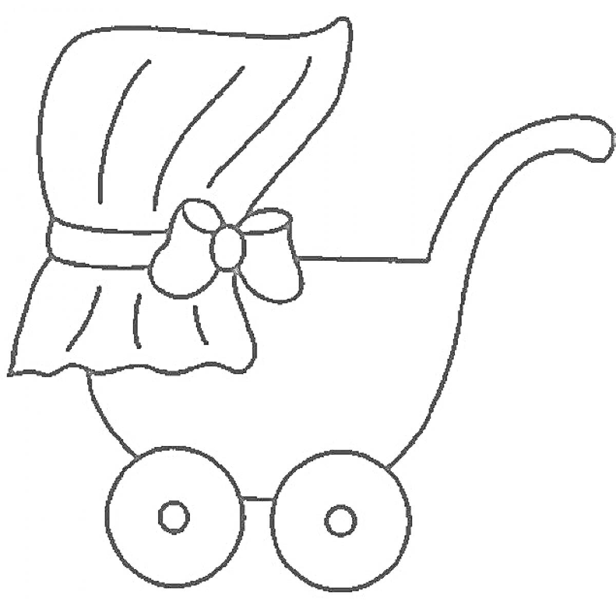 На раскраске изображено: Крыша, Колёса, Для детей, Бант