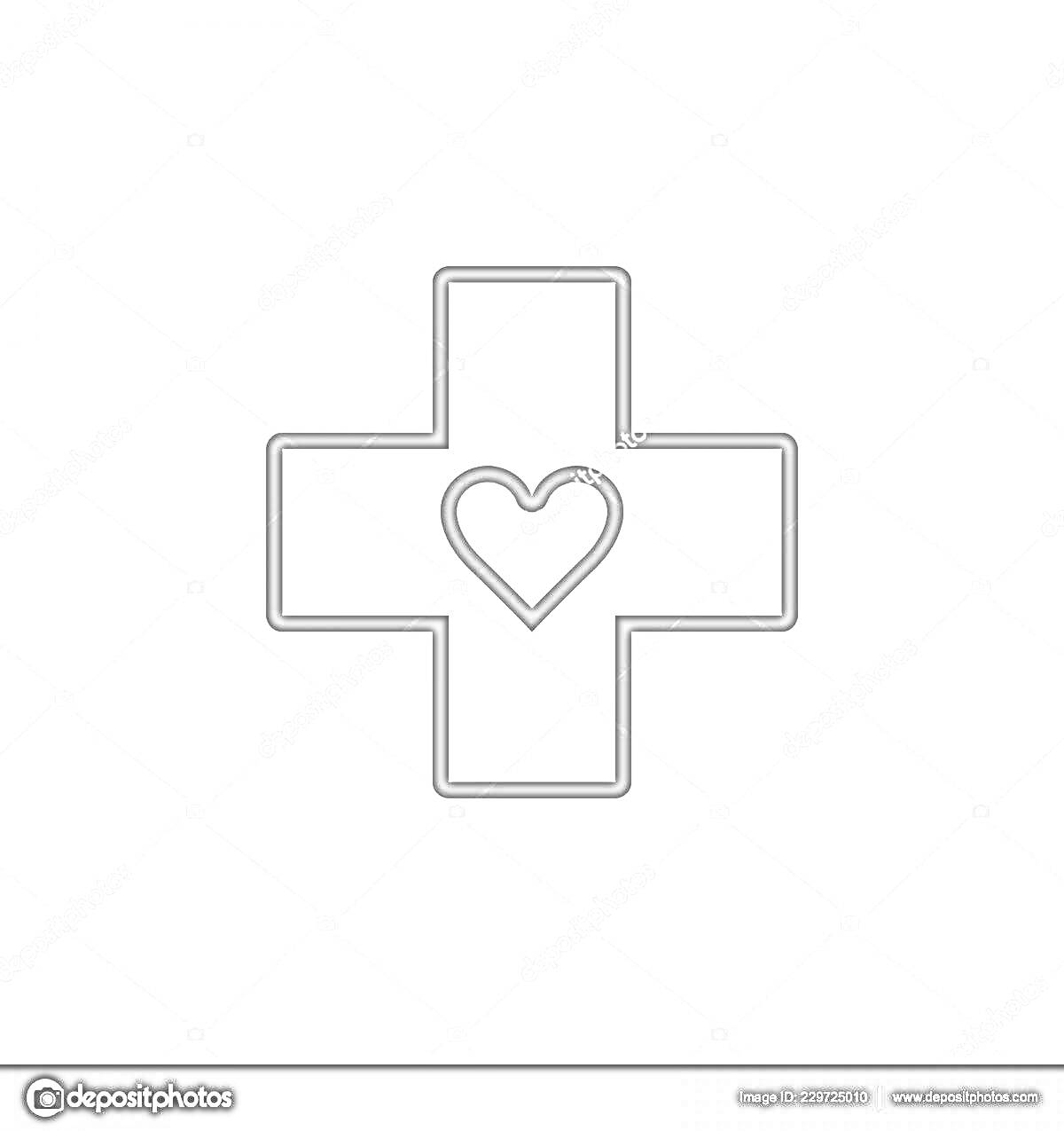 На раскраске изображено: Медицинский крест