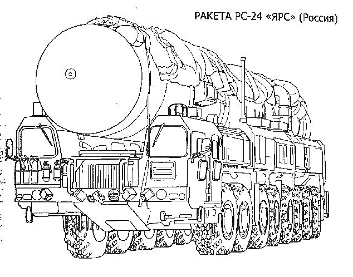 Раскраска Ракета РС-24 