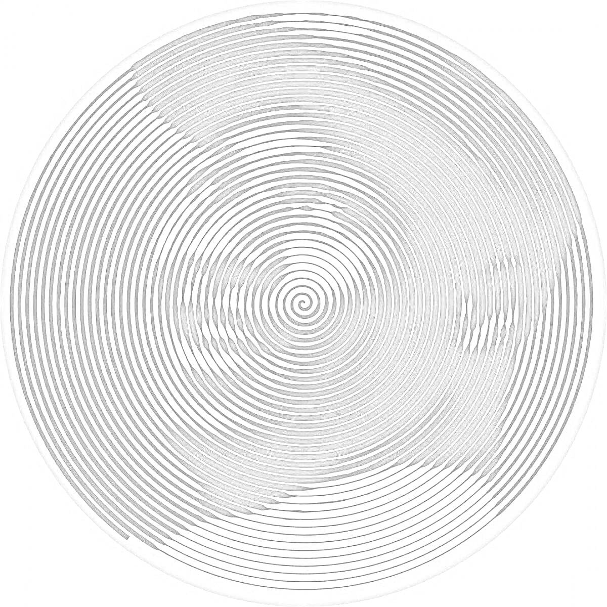 Раскраска Спиральный портрет человека