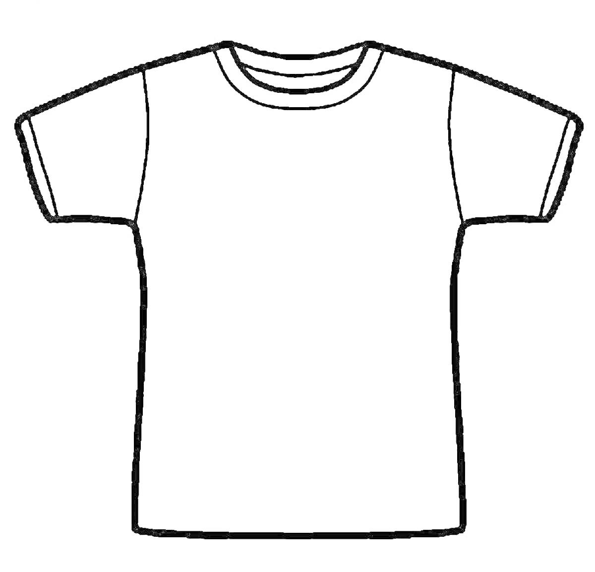 Раскраска Раскраска футболка с короткими рукавами