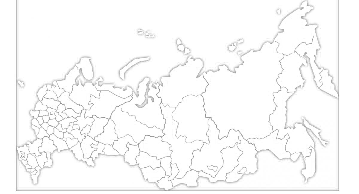 На раскраске изображено: Карта, Россия, Границы, География, Образование, Контурная карта