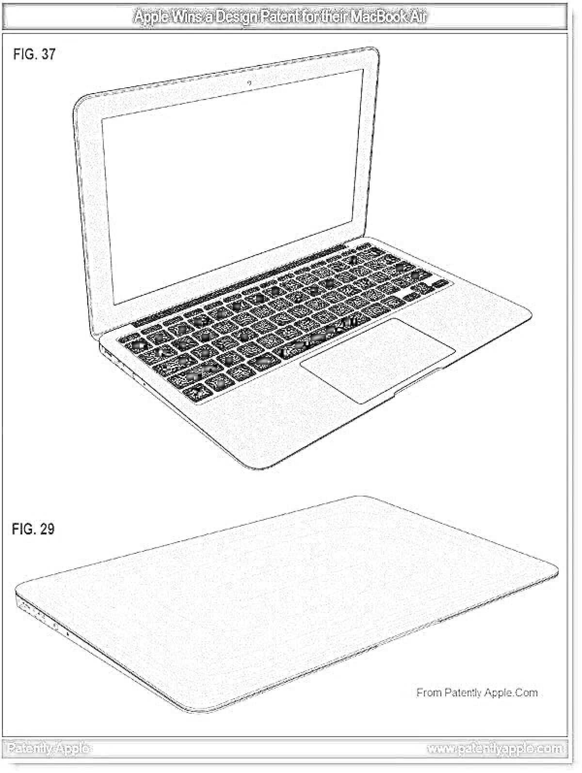 На раскраске изображено: Ноутбук, Apple, Дизайн