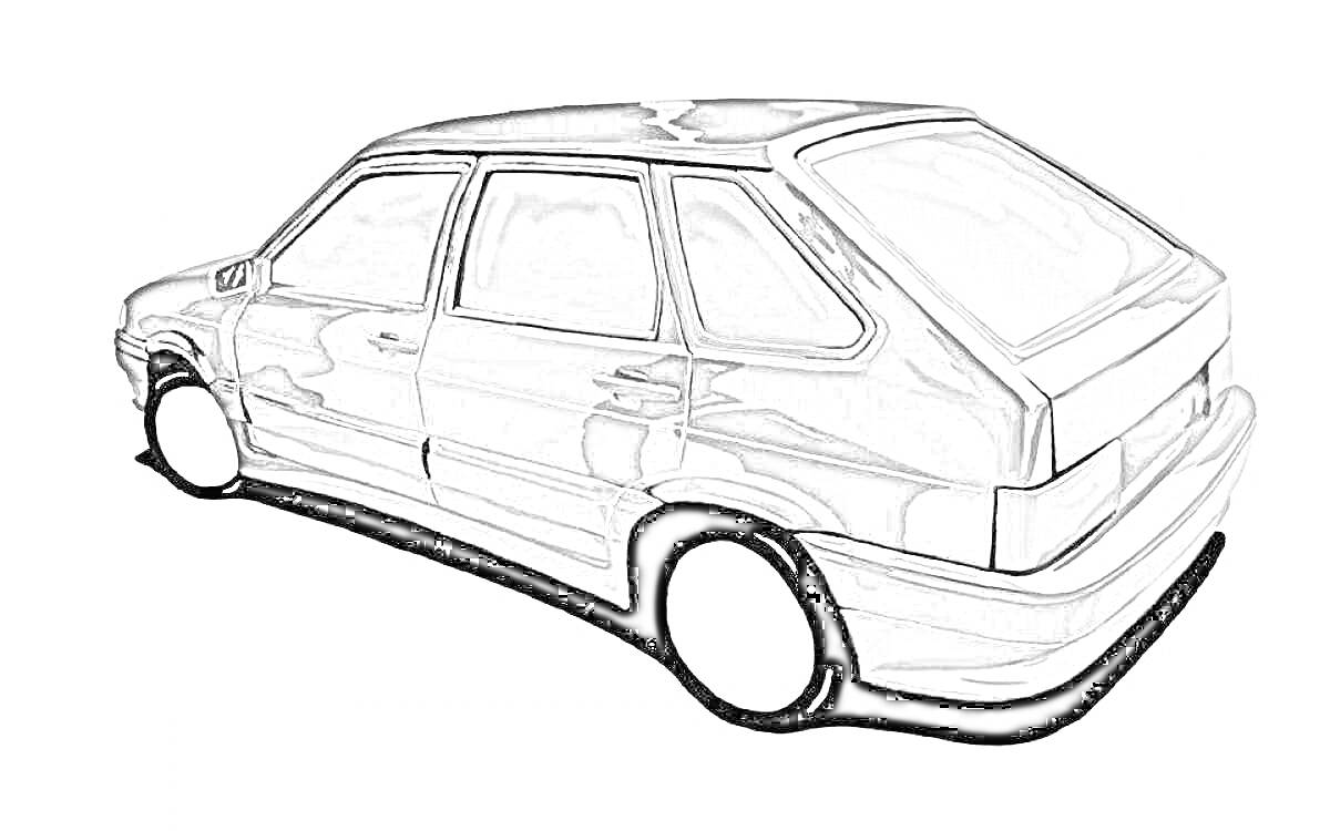 Раскраска черно-белая раскраска автомобиля 