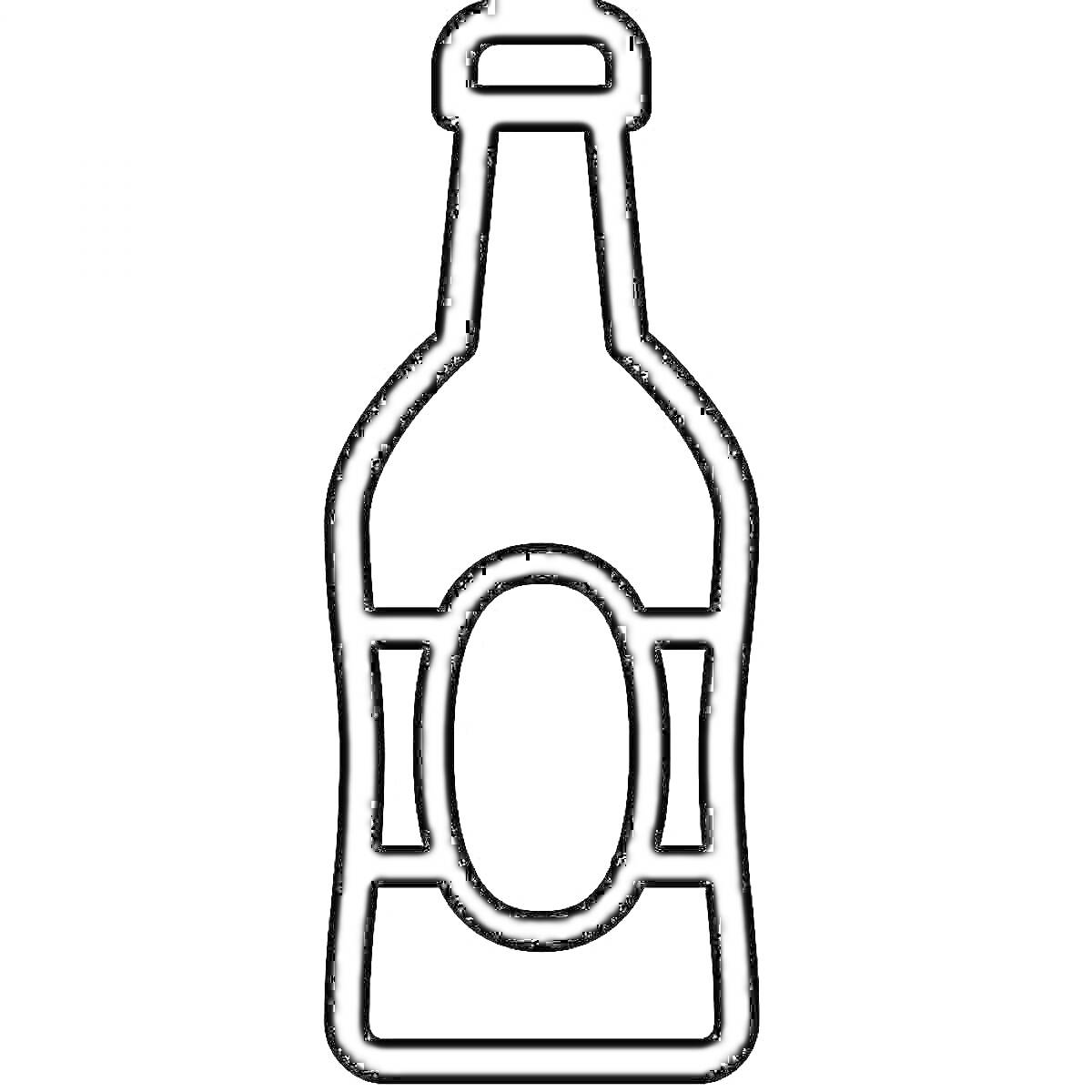 На раскраске изображено: Бутылка, Этикетка, Крышка, Напиток, Контейнер