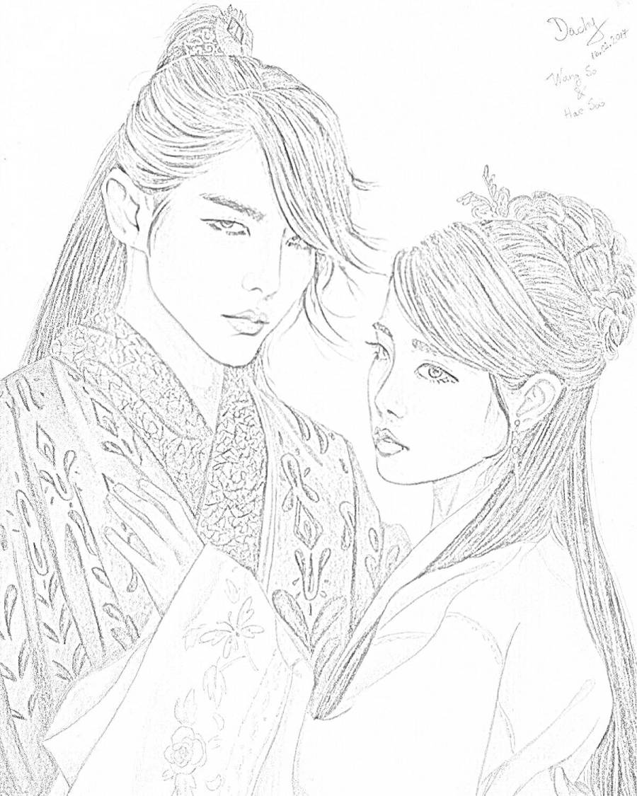 Раскраски дорама: 25 раскрасок - скачать или распечатать бесплатно