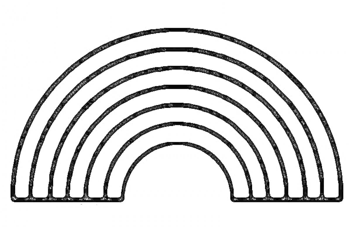 Раскраска с изображением радуги