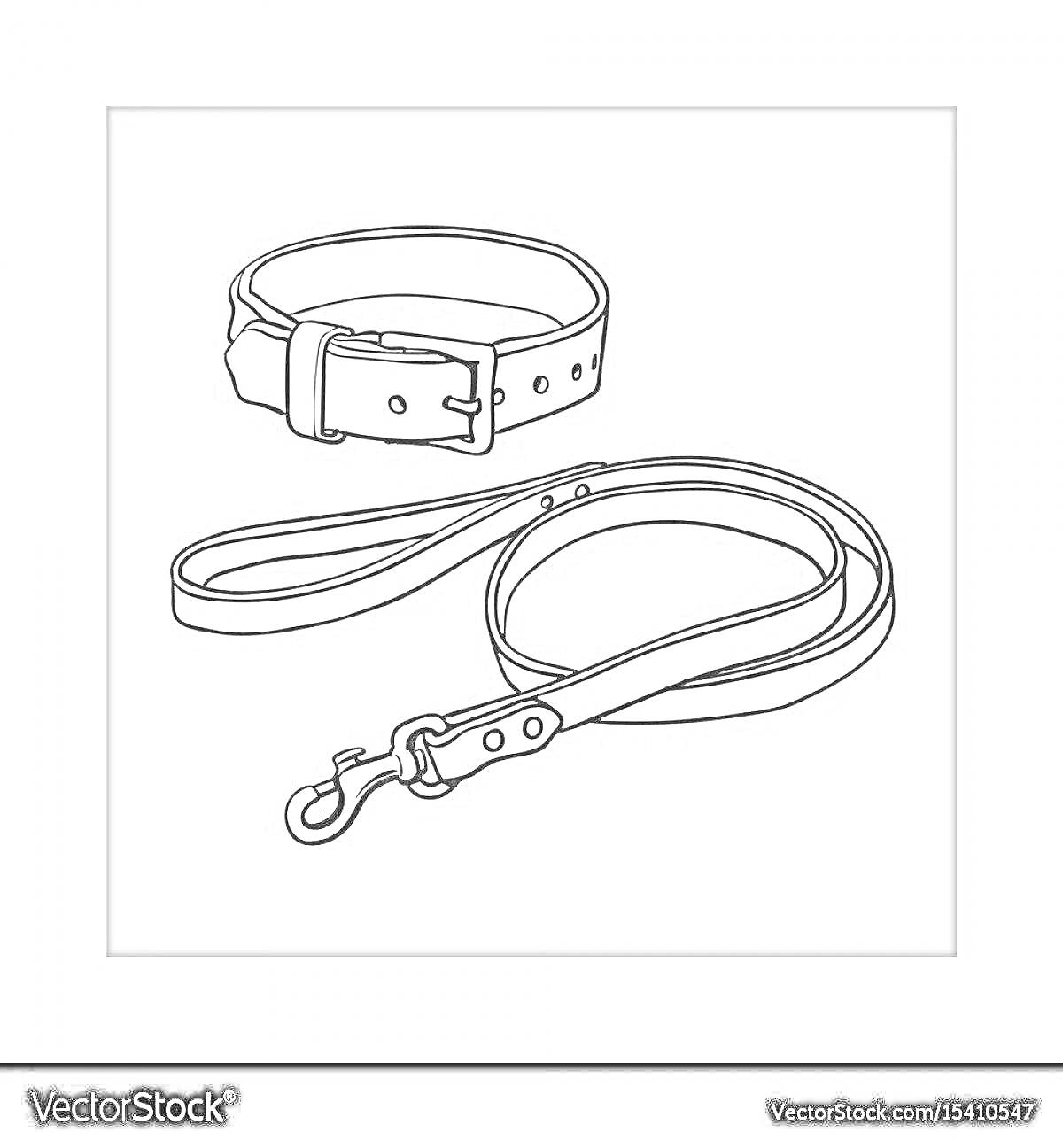 На раскраске изображено: Ошейник, Поводок, Собака