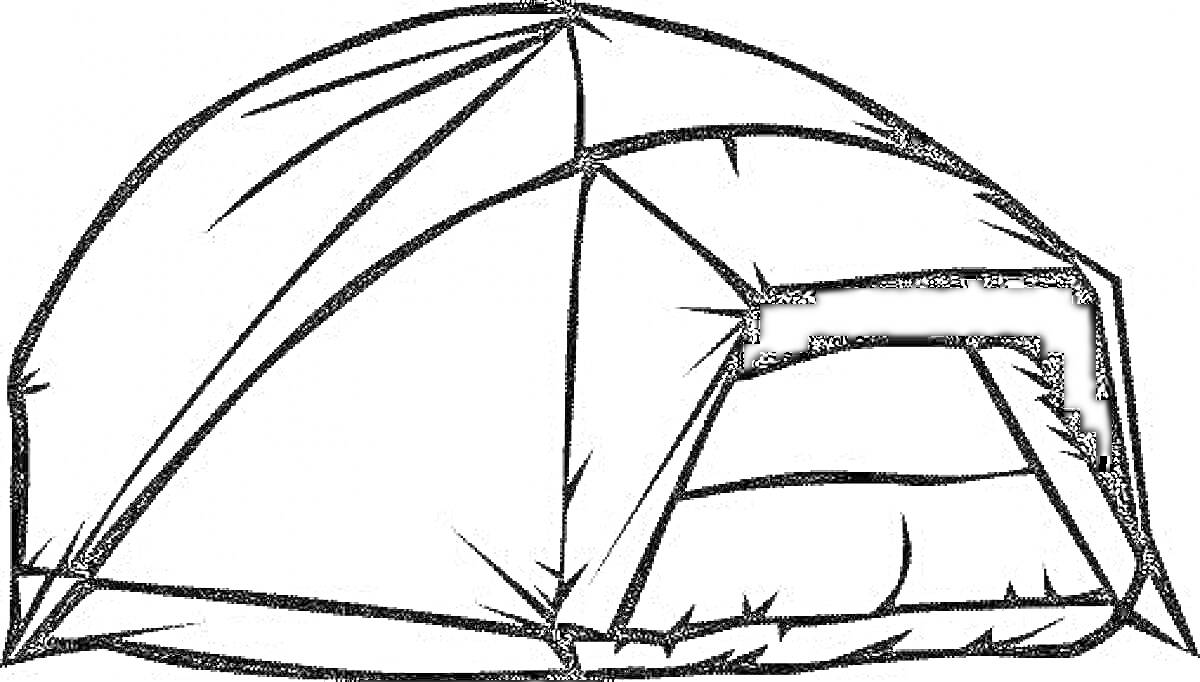 Палатка с входом