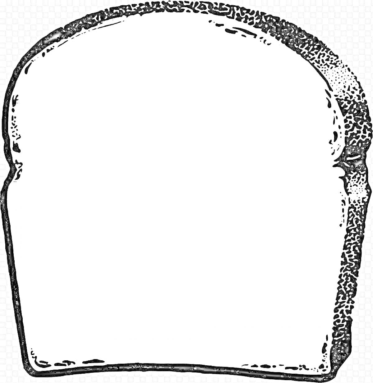 На раскраске изображено: Хлеб, Еда, Контурные рисунки, Простая