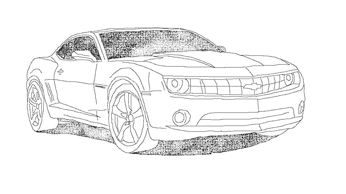 Раскраска Раскраска автомобиля Chevrolet Camaro