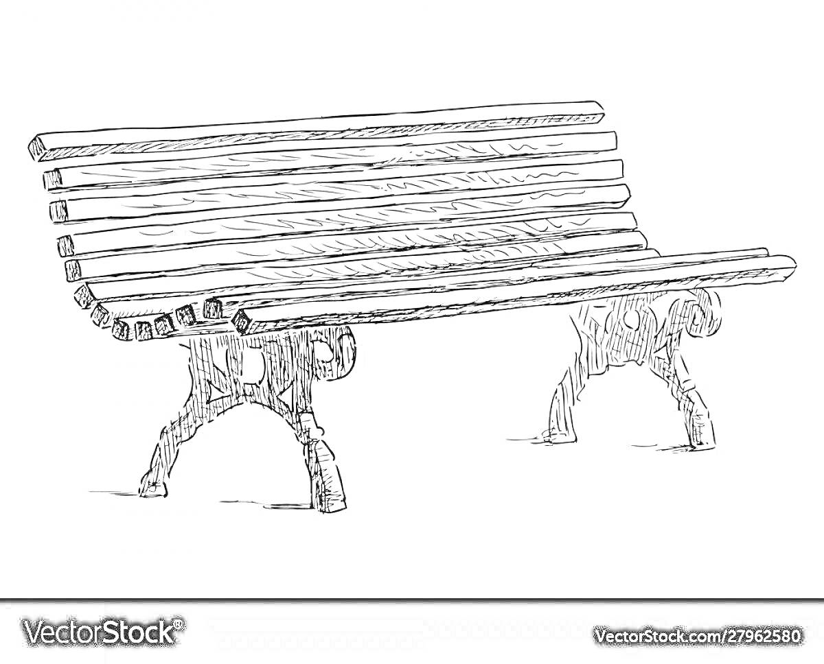 На раскраске изображено: Металл, Отдых, Парк