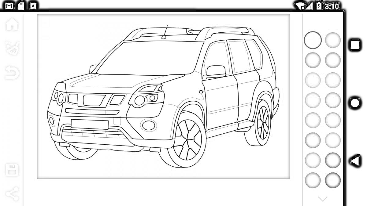 На раскраске изображено: SUV, Творчество