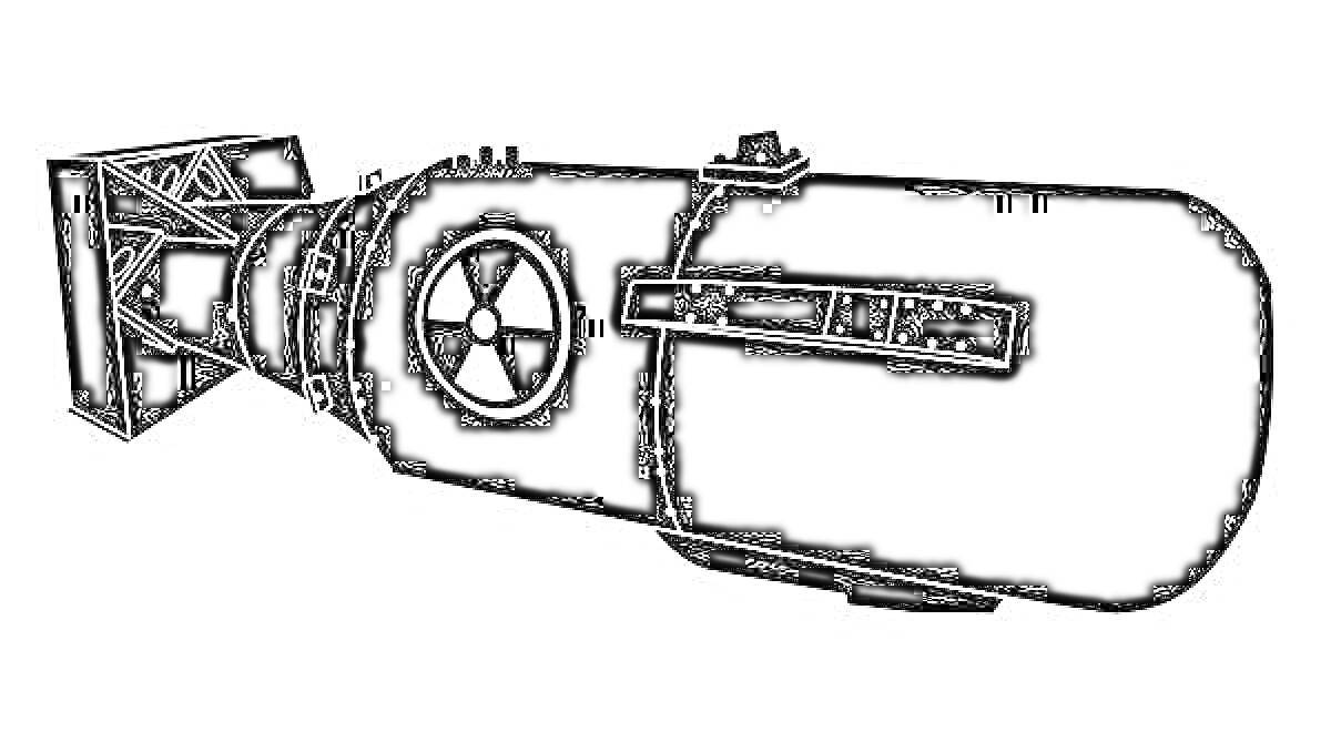 На раскраске изображено: Ядерная бомба, Оружие