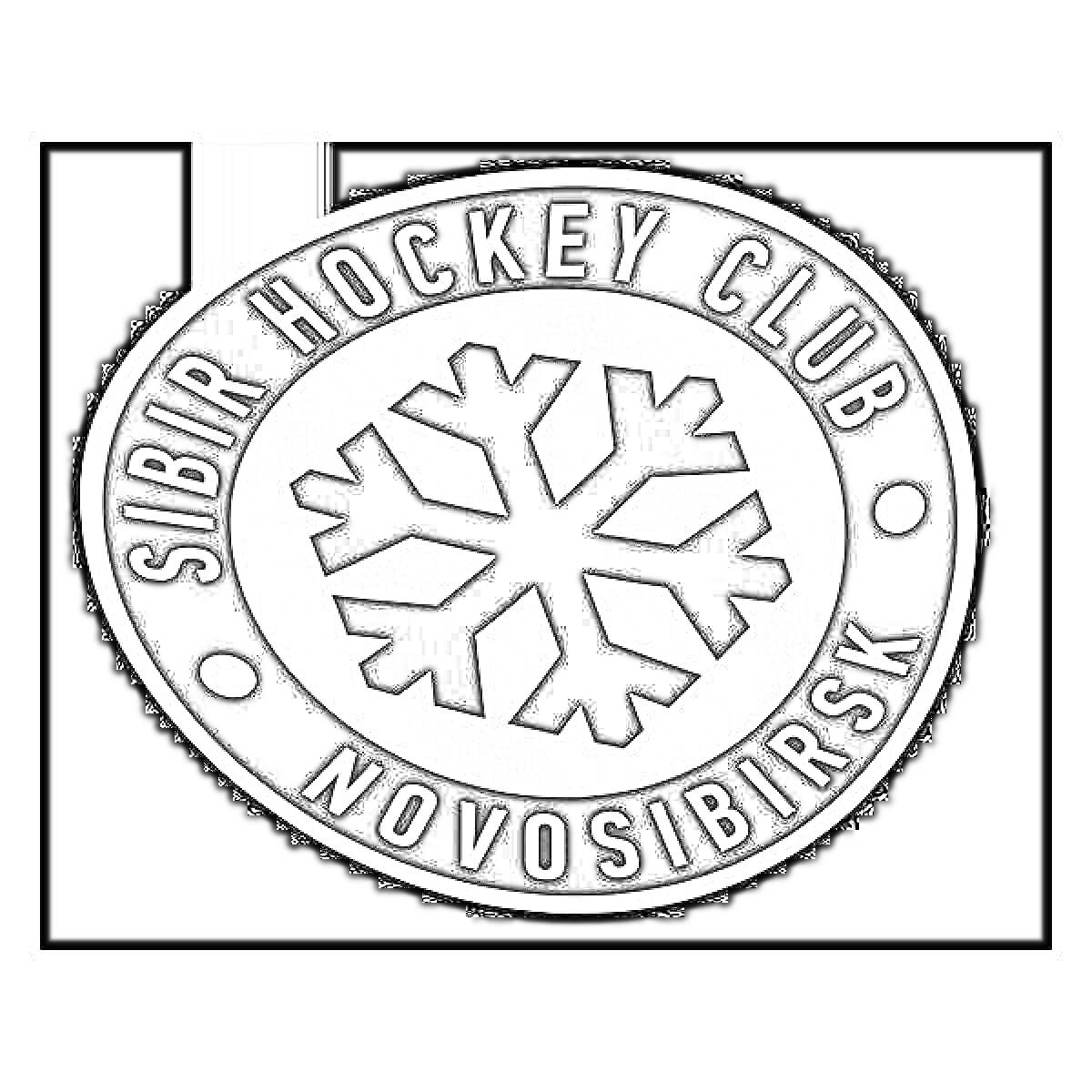 На раскраске изображено: Хоккей, Клуб, Спорт, Снежинки, Логотипы, Эмблемы