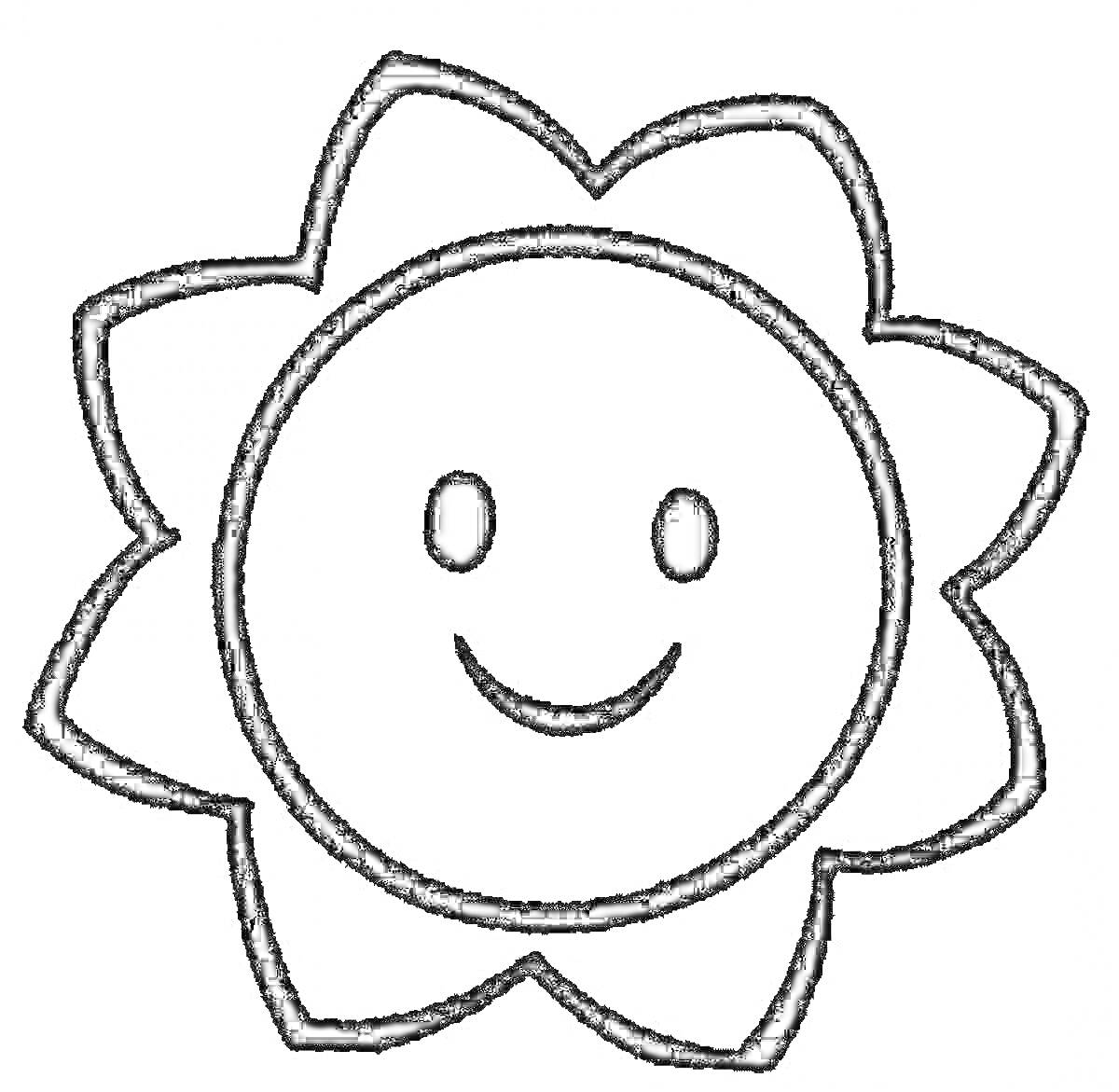 На раскраске изображено: Улыбка, Лицо