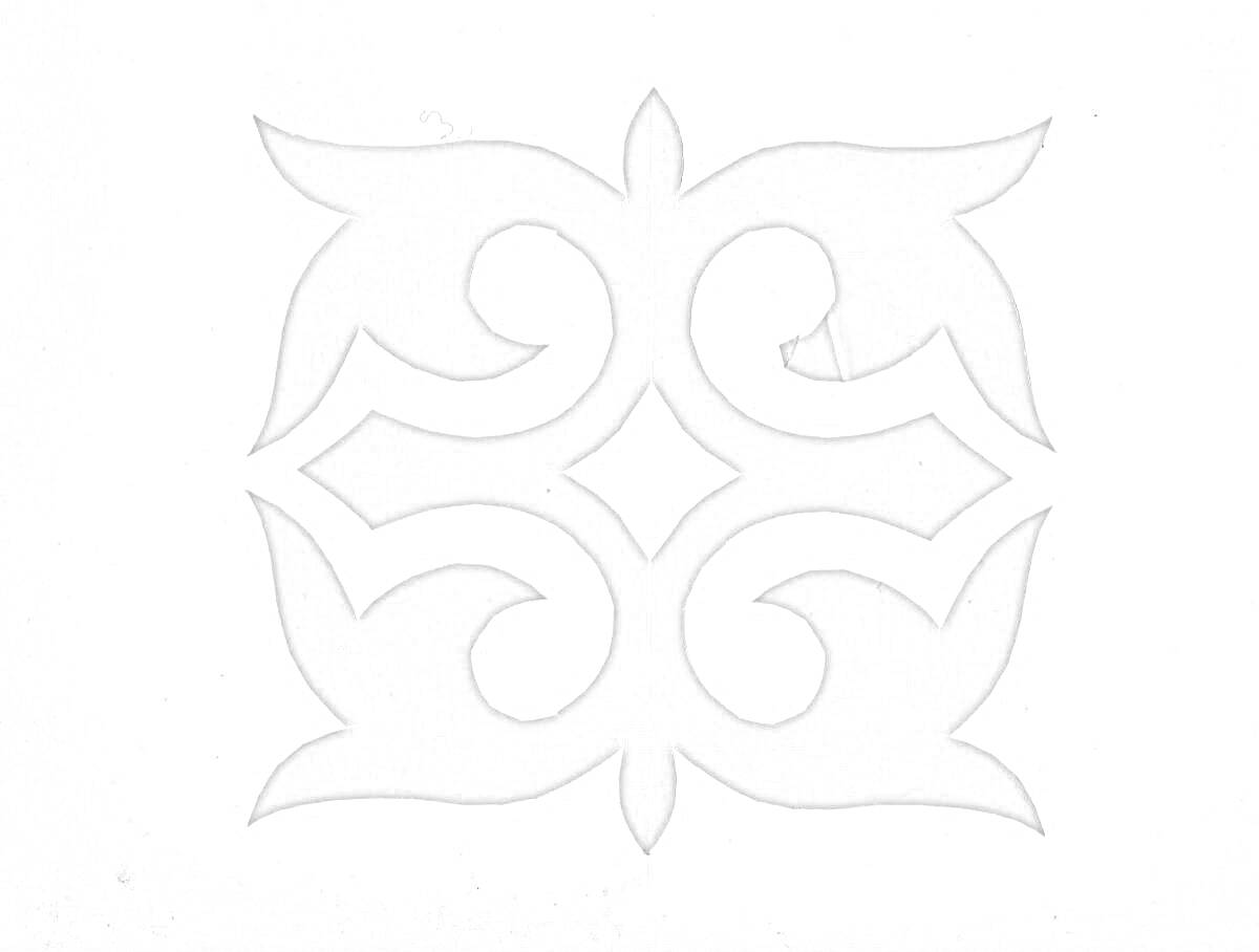 На раскраске изображено: Традиционный орнамент, Қошқар мүйіз, Этнический стиль, Завитки