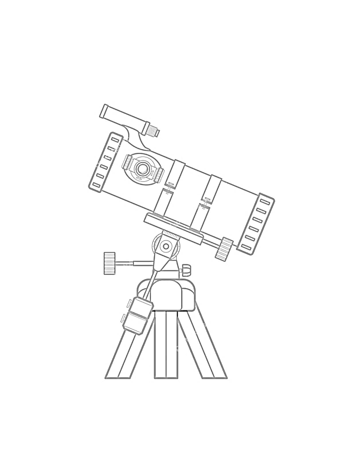 Телескоп с креплениями и штативом