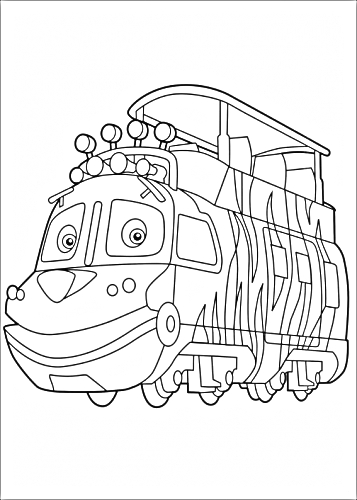 На раскраске изображено: Поезд, Транспорт, Лампочки, Для детей, Из мультфильмов, Паровоз