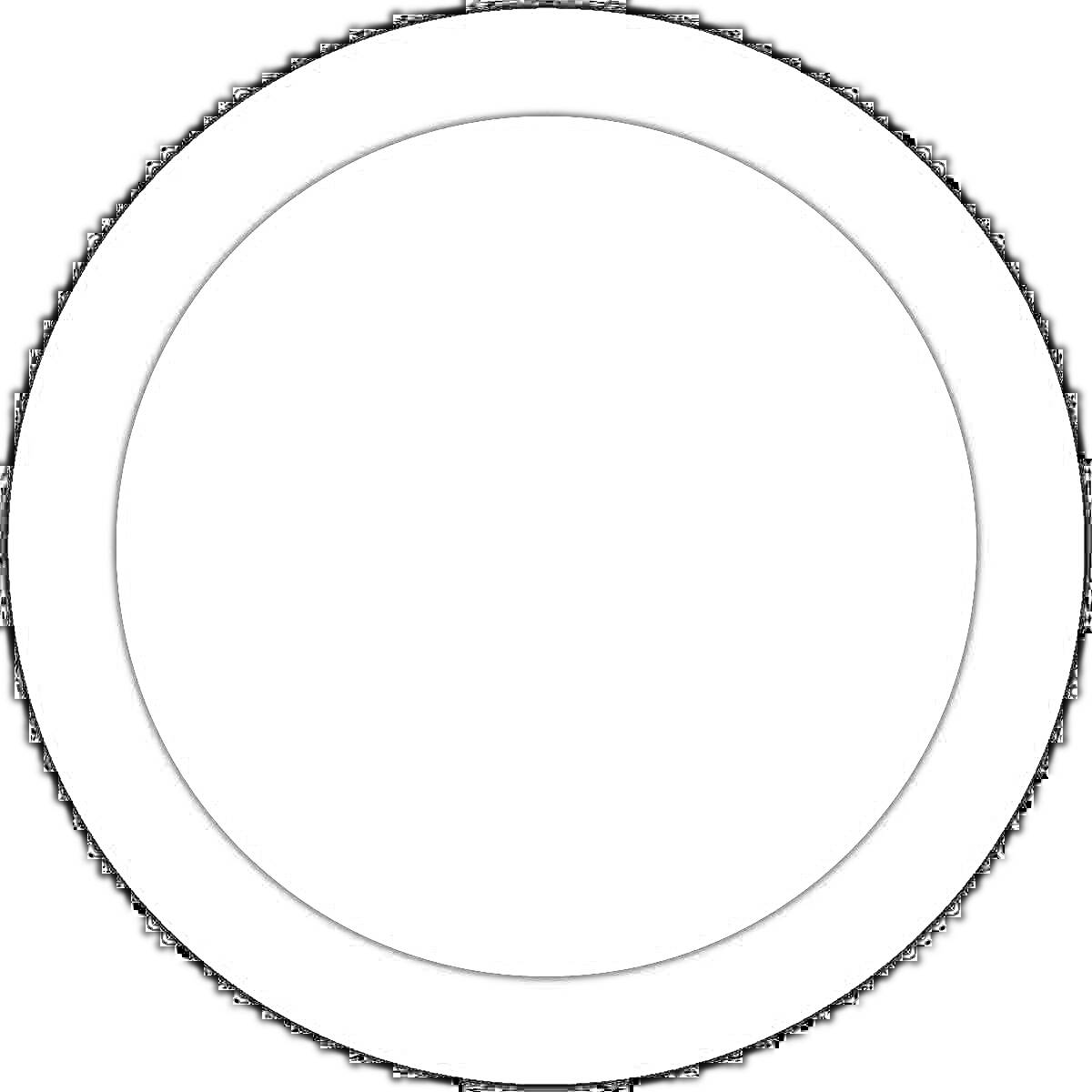 Раскраска Белый круг с чёрной окантовкой