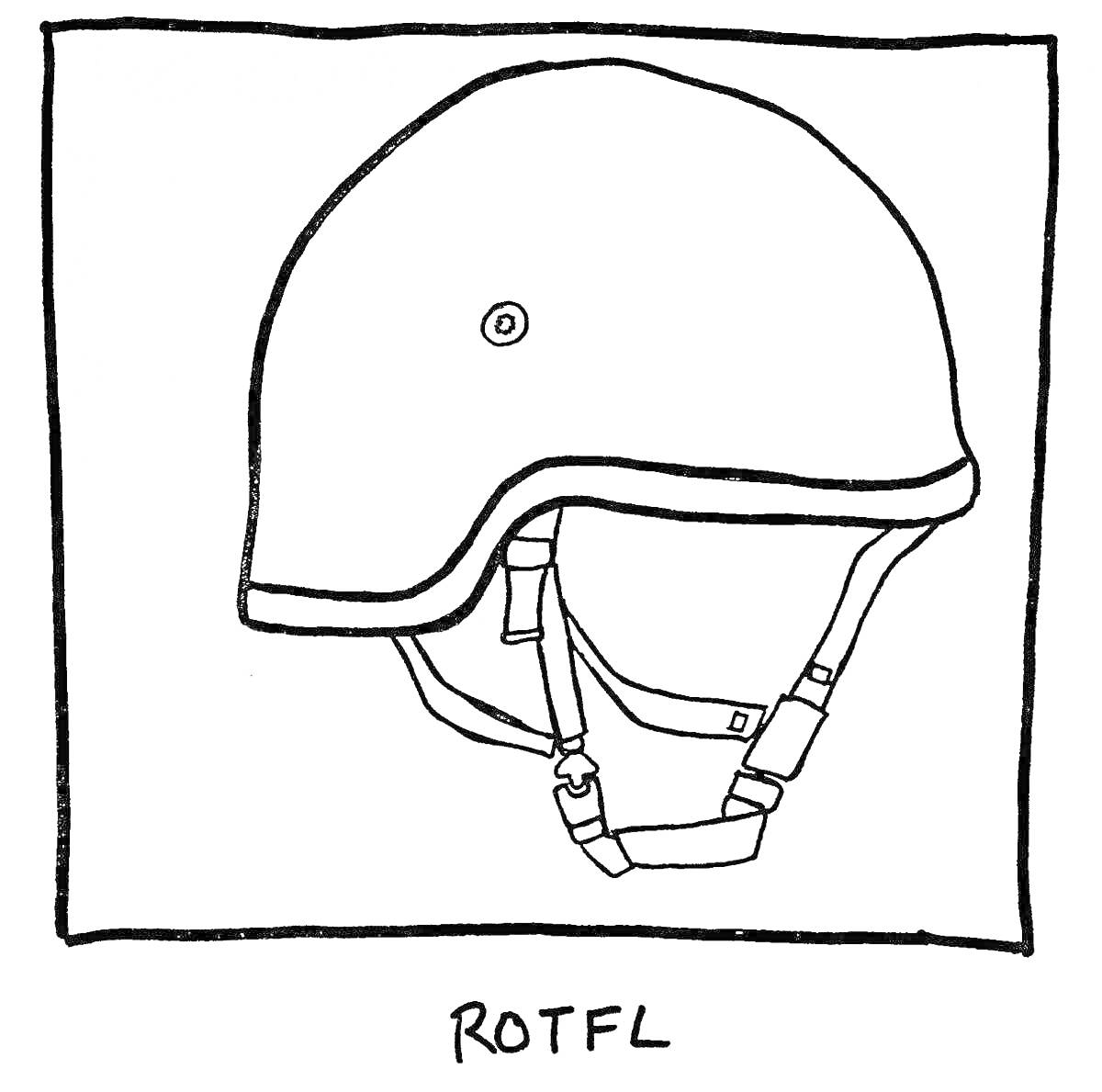 военная каска с ремешками