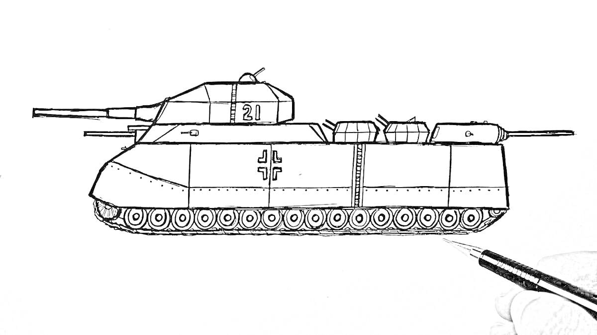 Чертеж танка 