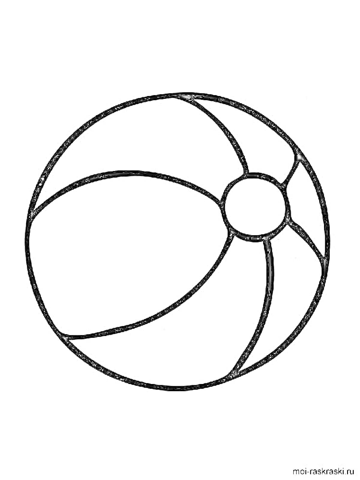 Раскраска Рисунок с пляжным мячом для раскрашивания