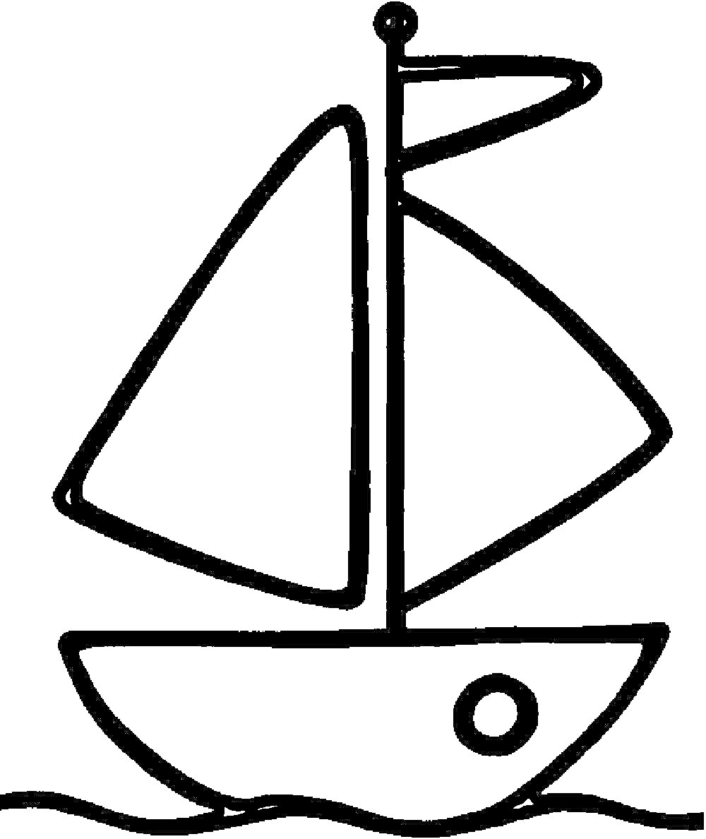 На раскраске изображено: Флаг, Мачта, Волны, Плавание, Для мальчиков, 3 года, 4 года