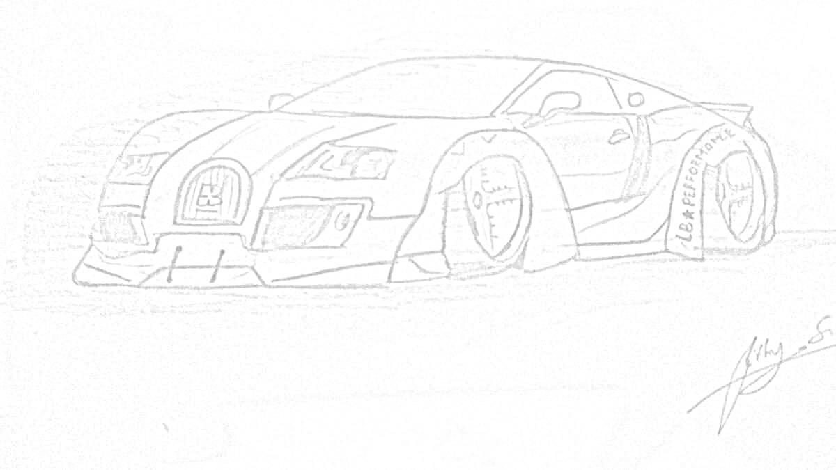 На раскраске изображено: Полицейская машина, Bugatti, Гоночный автомобиль, Агрессивный дизайн, Колёса, Гоночная трасса, Спортивный автомобиль